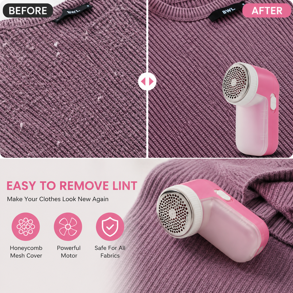 Linéa Rechargeable Fabric Lint Remover