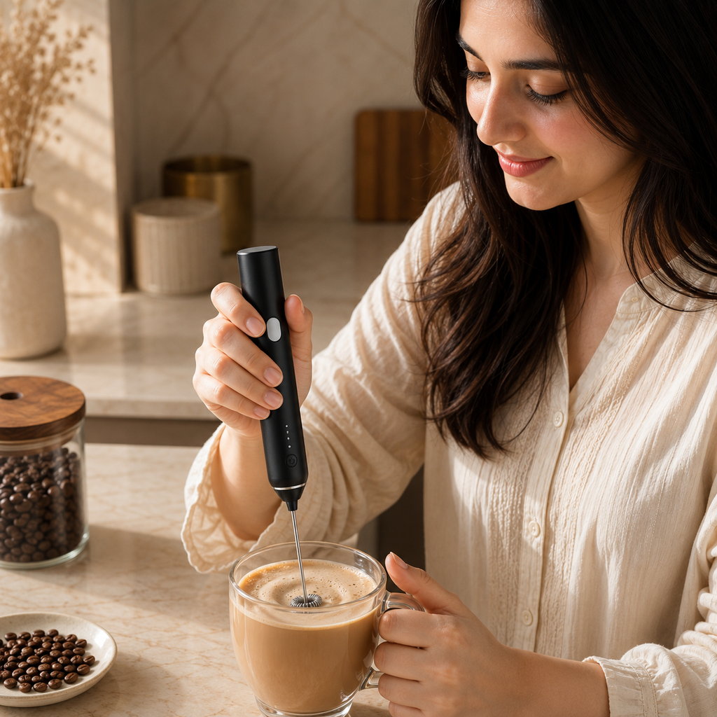 Veloura 2-in-1 Electric Coffee Frother & Whisk